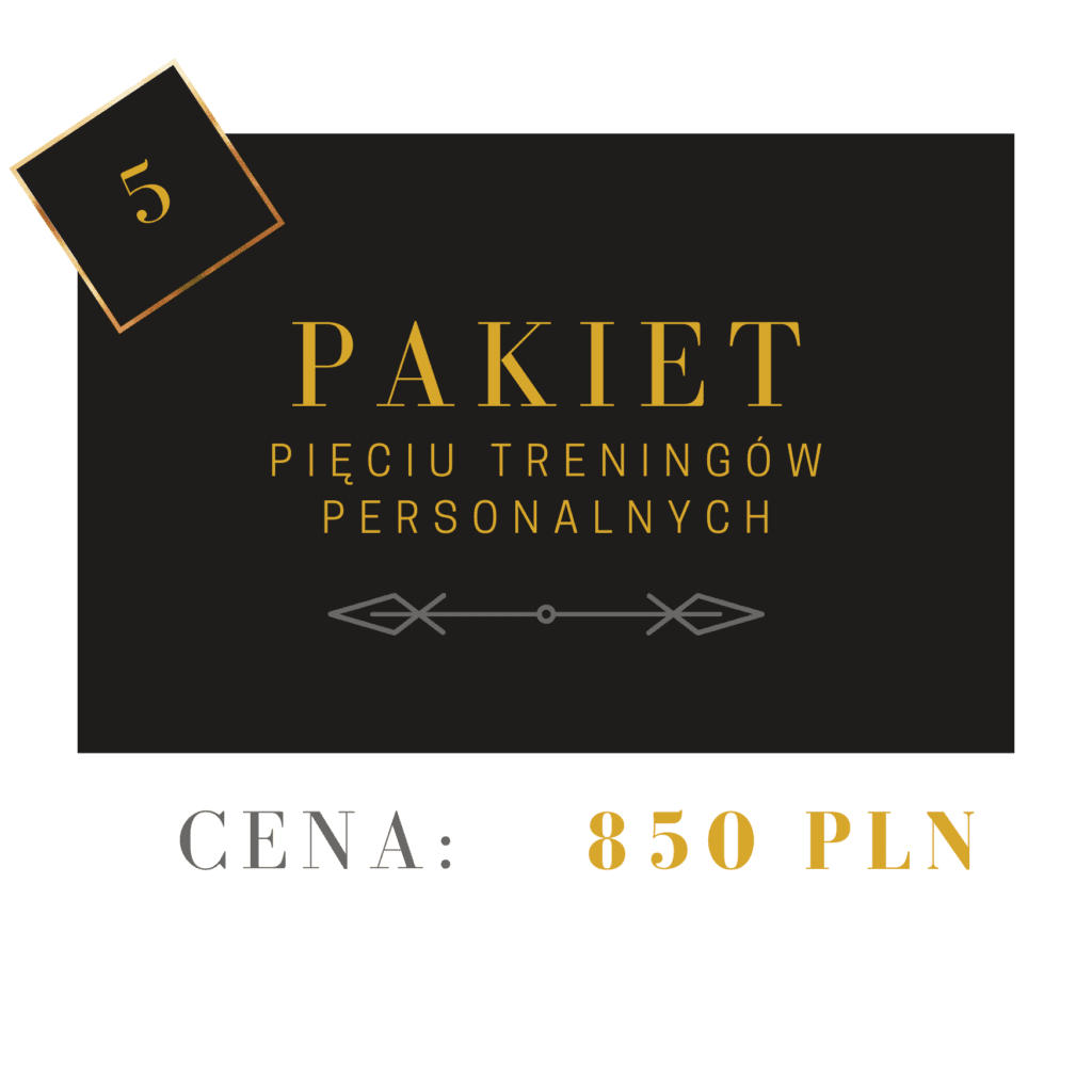pakiet pięciu treningów personalnych - karta podarunkowa