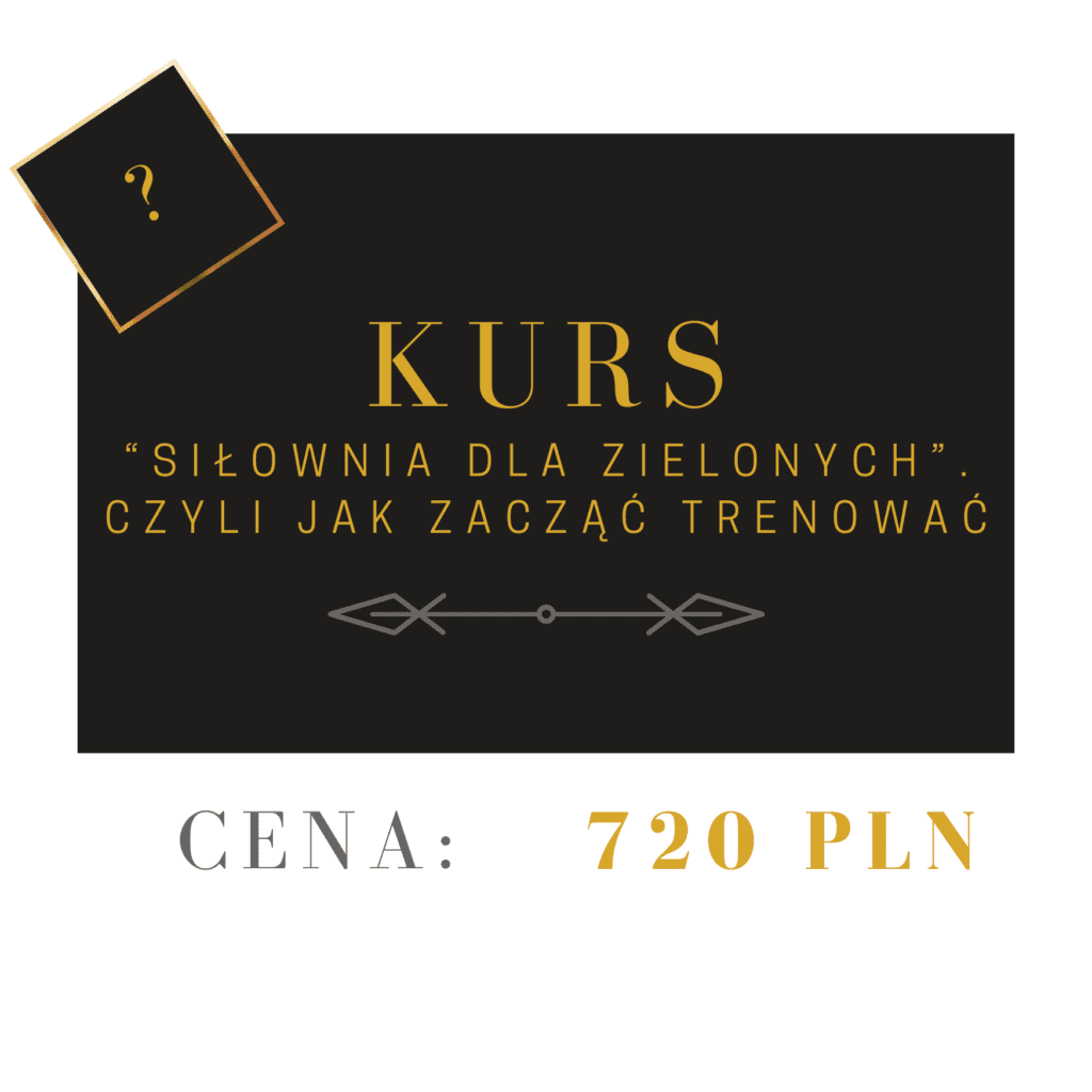 kurs siłownia dla zielonych - karta podarunkowa